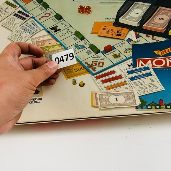 Vintage Monopoly Deluxe Anniversary Edition 1991 Board Game Hasbro New - Picture 9 of 9
